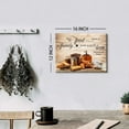 thumbnail image 4 of Christian Wall Art Bless The Food Before Us Wall Decor for Kitchen Dining Room Rustic Coffee Bread Canvas Prints Pictures Farmhouse Religious Paintings Family Signs Artwork Home Decoration 12x16", 4 of 6
