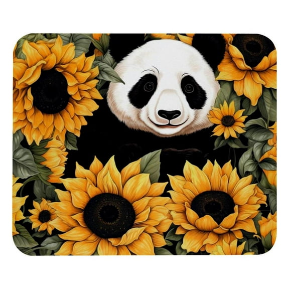 Panda Sunflower Mouse Pad, Smooth Mouse Mat, Computer Mouse-pad for Wireless Mouse