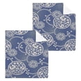 thumbnail image 3 of BZSMCE Towel Cotton Face Towel Soft Hand Towels Fashion Blue Lace Pattern, 3 of 9