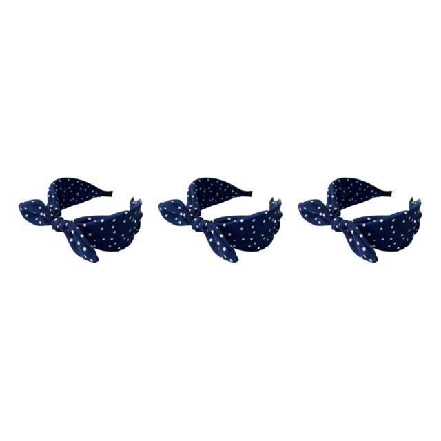 Guardoinrt Restez à la Mode avec des Bandeaux Style Coréen pour Femmes Confortables et Résistants à la Sueur Bleu Foncé 3Set