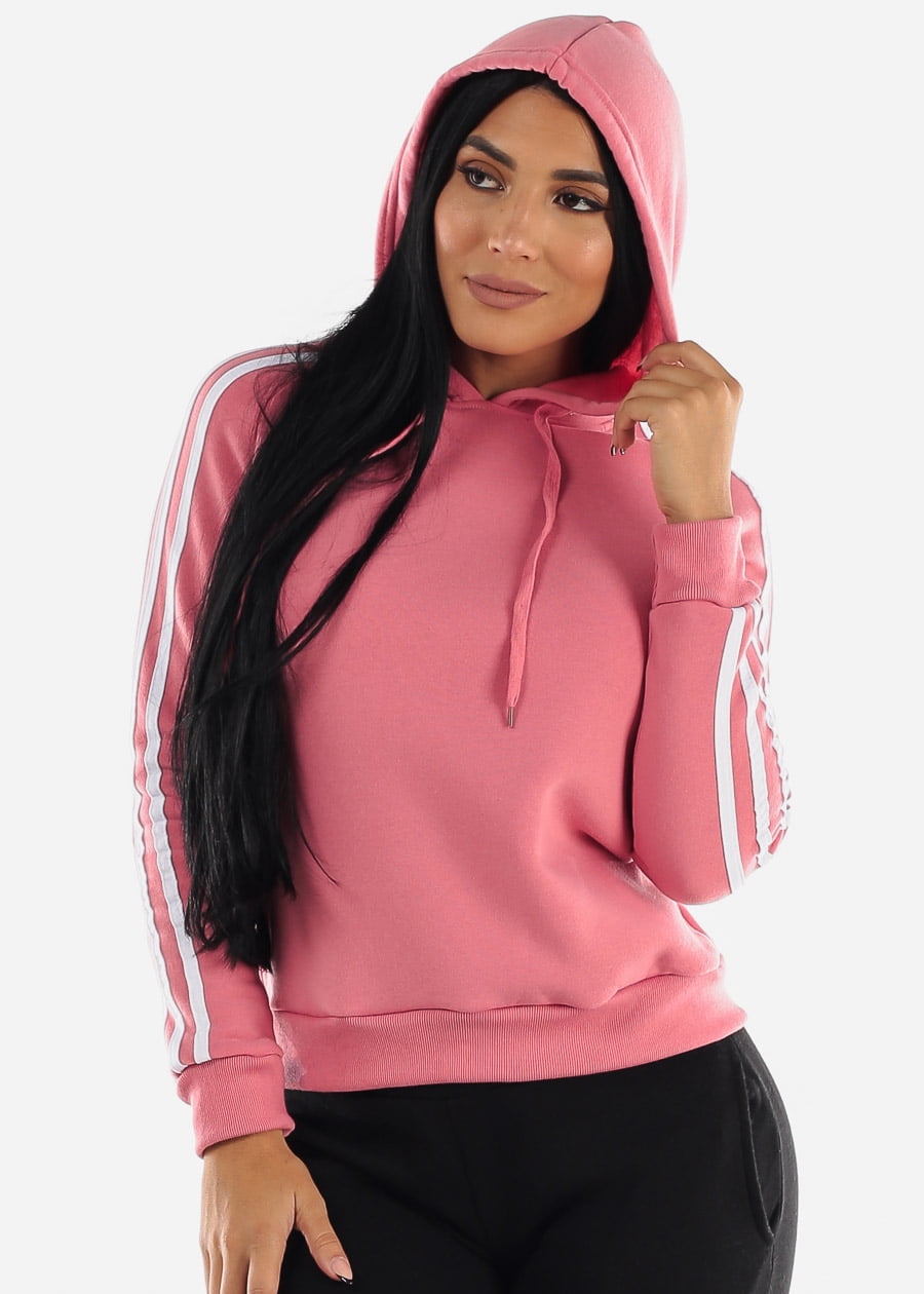 pink hooded sweater