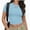 Aqua, variant on Womens Slim Fitted Crop Tops - Basic Crew Neck Short Sleeve Casual Tees for Going Out