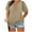 Khaki, variant on CHGBMOK Womens Plus Size Tops V Neck T Shirts Casual Loose Short Sleeve Tee Shirts
