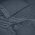 thumbnail image 5 of ROYALE LINENS 300 Thread Count 100% Long Staple Combed Cotton Striped Sheet Set - 4 Piece Queen Bed Sheets - 1 Fitted, 1 Flat & 2 Pillow Cases - Soft Cool & Crisp Sheet Set (Queen, Stripe Navy), 5 of 10