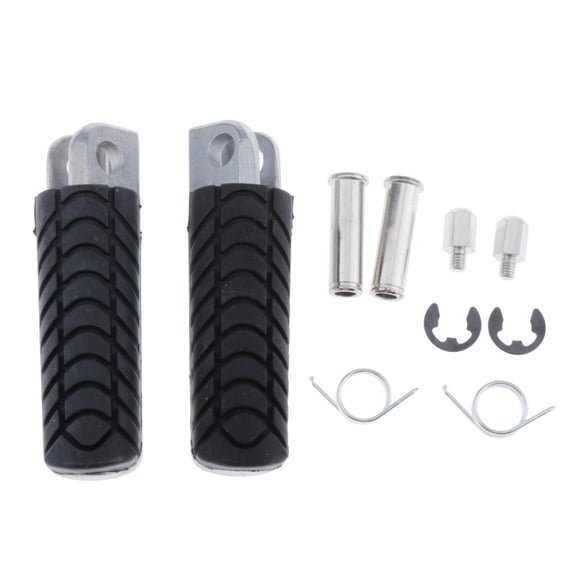 1 Pair -1087 Aluminum Rubber Motorcycle Front Footrests, Replace Your Broken, Damaged, Cracked And Unusable Part
