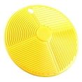 thumbnail image 2 of Conchiglioni Pasta Maker Board | 4 Texture Styles Homemade Pasta Tool | Non-Stick ABS Plastic | Easy Grip | Hanging Hole for Storage | 15cm Diameter | Yellow | Knife-Cut Pasta Accessory, 2 of 6