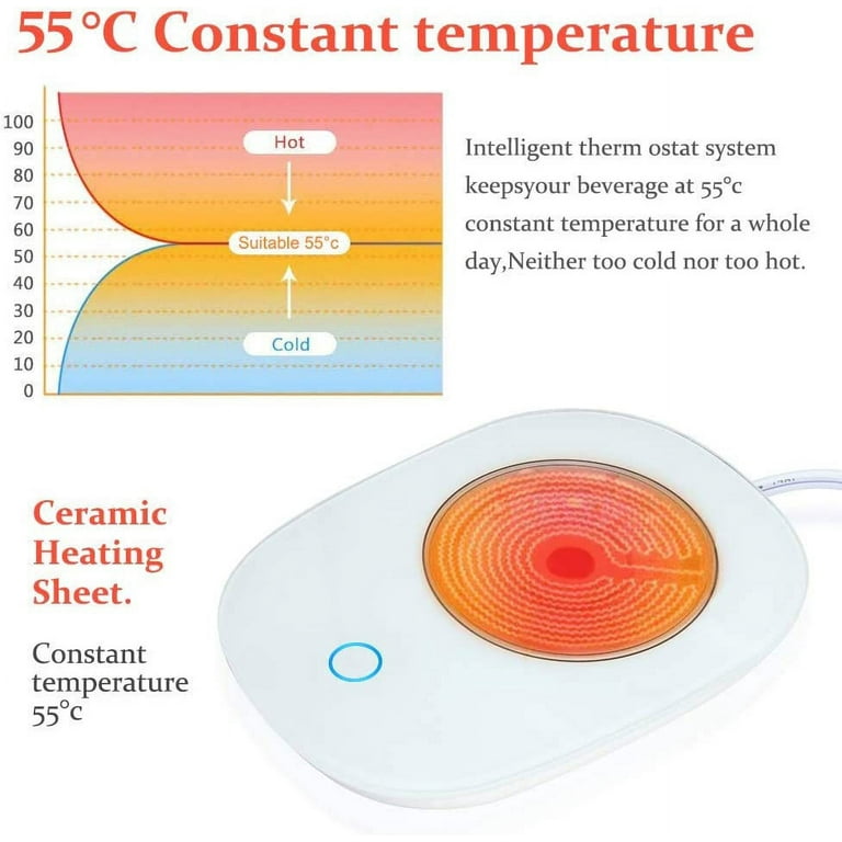  Cup Warmer, 55C Constant Temperature Digital Display