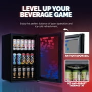 Newair Prismatic Series 85 Can Stainless Steel Door Beverage Refrigerators, Hexacolor
