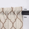 thumbnail image 5 of Beige Morocco Pattern Valance Curtains for Kitchen/Living Room/Bathroom/Bedroom Window,Rod Pocket Small Topper Half Short Window Curtains Sheer Scarf,Modern Moroccan Geometric Abstract Art 54"x18", 5 of 8