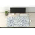 thumbnail image 2 of Children Computer Mouse Pad, Science Chemistry Geometry Math Nerd Geek and Genius Themed Design Artwork, Rectangle Non-Slip Rubber Mousepad X-Large, 35" x 15", Blue and Ivory, by Ambesonne, 2 of 2