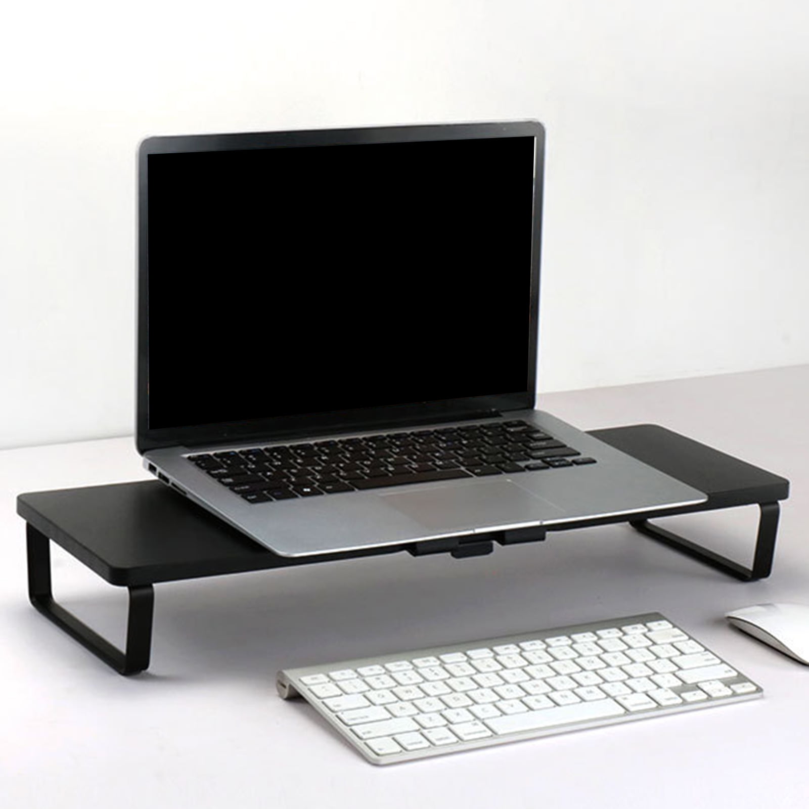 WINDLAND Black Desktop Ergonomic Monitor Riser Stand with Platform for Laptop Computer