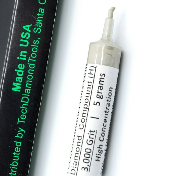 TechDiamondTools Diamond Polish Compound Polish Paste 3,000 Grit Mesh 3-6 Microns for Fine Polishing 5 Grams with High (H) 50% Concentration of Diamond Powder