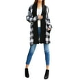 thumbnail image 4 of Vedolay Long Cardigans for Women Knit Long Cardigan Coat Open Front Button Coat Outerwear 2023 Black,3XL, 4 of 5