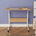 thumbnail image 3 of SOGES Adjustable Movable Laptop Computer Desk for Bed Sofa,Oak, 3 of 5