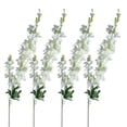 thumbnail image 2 of 4 Pcs Artificial Delphinium Flower, for Vase Filler 33.46 Inch Long, Stem Fake Larkspur Flower Faux Silk Bouquet, 2 of 8