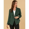thumbnail image 2 of INSPIRE CHIC Women's Faux Suede Jacket Open Front Lapel Draped Outwear Cardigan, 2 of 6