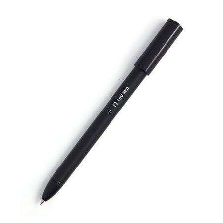TRU RED Quick Dry Gel Pens Med Point 0.7mm Blk 24/Pack TR54484