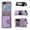 Purple, variant on ELEHOLD Luxury Wallet Case for Samsung Galaxy Z Flip 5 with Card Holders Magnetic Closure Kickstand Function Shockproof Purse Case with Detachable Crossbody Shoulder Strap for Women Girls,Purple