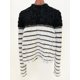 thumbnail image 3 of HIGH STREET New2024 Otoño Invierno Diseñador Chaqueta Mujer Clásico Botones León Bloque Color Rayas Suave Cálido Punto Cárdigan Abrigo, 3 of 5