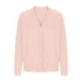 thumbnail image 5 of Kaemgyyd Cardigan Sweaters for Women Cute Long Sleeve Knitted Tops Soft Lightweight Button down V Neck Coat Outwear S-2Xl, 5 of 7