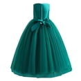 thumbnail image 2 of IBTOM CASTLE Girls Flower Vintage Lace Princess Long Dress for Kids Tulle Pageant Formal Party Wedding Floor Dance Evening Gown 12-13 Years Green, 2 of 8