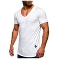 thumbnail image 1 of Summer Solid Color Plus Size V Neck Short Sleeves, 1 of 5