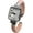 Pink, variant on Collections Japanese Quartz Women's Square 24.5mm Case Leather/Metal Cuff Bangle Watch