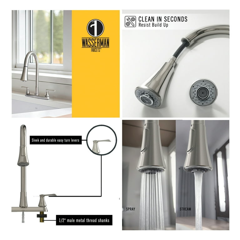 22167143 -Hybrid Metal Kitchen Sink Faucet 28mm Spout with