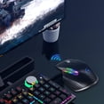 thumbnail image 2 of Mouse Ergonómico Zienstar Negro Modo Dual Bluetooth Inalámbrico USB Recargable Retroiluminación RGB, 2 of 7