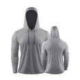 thumbnail image 2 of Camisetas para Hombres Manga Larga Protección Solar SPF 50+ UV Tops Color Sólido Casual Deportes Sudaderas, 2 of 2
