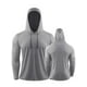 thumbnail image 2 of Camisa de hombre de manga larga Protección solar SPF 50+ Protección UV Top Color sólido Casual Sudadera con capucha deportiva, 2 of 2