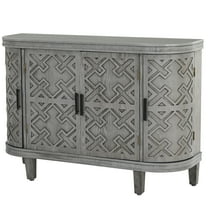 Accent Storage Cabinet Sideboard, Cosymart Wooden Cabinet with Antique Pattern Doors