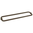 thumbnail image 2 of CRL SDTB24X24BBRZ Brushed Bronze 24" Back-to-Back Towel Bars for Glass, 2 of 3
