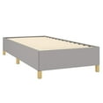 thumbnail image 5 of vidaXL Twin Bed Frame, Fabric Upholstered Platform Bed Frame, Light Gray, No Mattress, 5 of 9