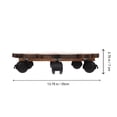 thumbnail image 2 of EeaseCA 1Pc Universal Wheels Flowerpot Holder Tray Moveable Flowerpot Holder (Coffee), 2 of 8
