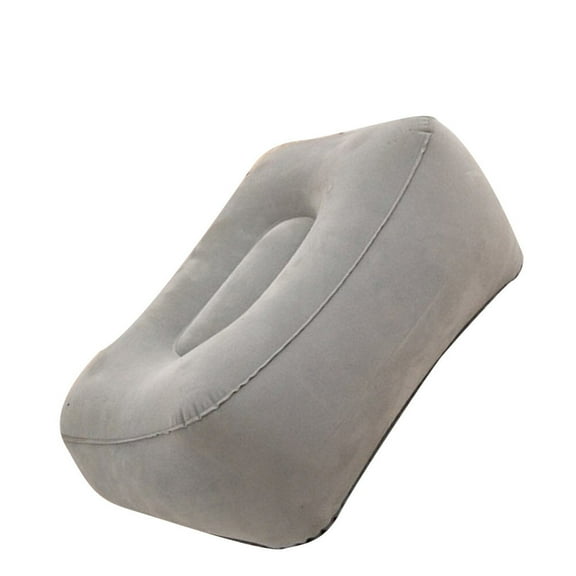 LOLIPPYY Inflatable Travel Foot Rest Cushion in Grey - Multi-Functional Comfortable Foot Stool for Plane, Car, and Office Use