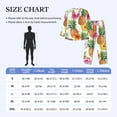 thumbnail image 4 of Yiaed Hawaiian Pineappl Print Men’s Pajamas Set - Long Sleeve Button Down Sleep Shirt and Pajama Bottoms Sleepwear Set Mens Pjs Sets Men's Pajama Bottoms-Small, 4 of 7