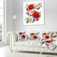 thumbnail image 3 of Designart Floral Figure with Variety of Flowers - Floral Throw Pillow - 16x16, 3 of 5