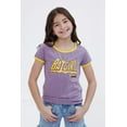 thumbnail image 2 of DC Comics Justice League Batgirl Ringer T-Shirt Logo Toddler to Big Kid, 2 of 5