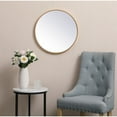 thumbnail image 2 of Metal frame round mirror 21 inch in Brass, 2 of 5