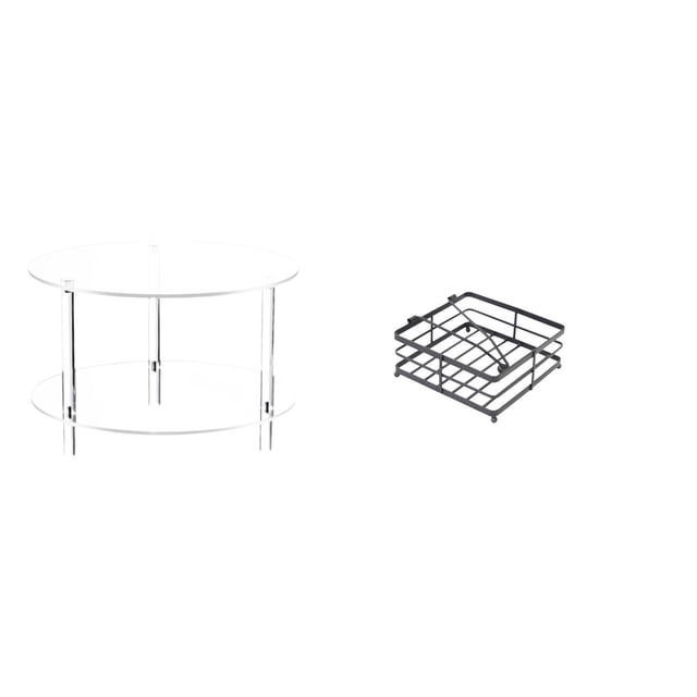 Mesa auxiliar redonda de acrílico,Mesa auxiliar redonda de acrílico,mesita de noche.,Servilletero,Dispensador de servilletas para mesa de cocina,Servilletero de mesa para boda con brazo con