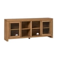 thumbnail image 3 of Walker Edison Modern Window Pane TV Stand/Sideboard with Sliding Doors, Heritage Oak, 3 of 27