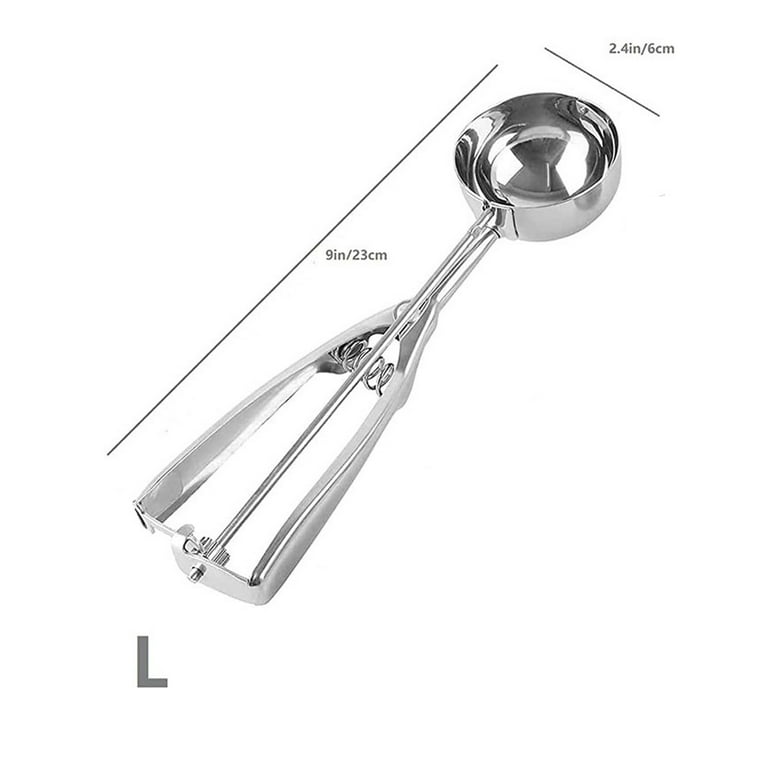 Cookie Scoop Set 3 PCS,With Trigger(S+L+M)Size Stainless Steel Ice Cream  Scooper