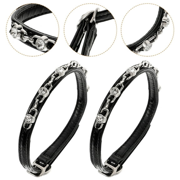 LABELEPH Heel Straps for High Heels 1 Pair Black PU Leather Detachable Simple Appearance Daily Use