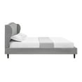 thumbnail image 4 of Rustic Manor Eloisa Linen Upholstered Platform Bed King Size, Grey, 4 of 8