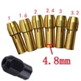 thumbnail image 4 of 7 Pcs/Set High Durability Brass Drill Chucks Collet Bits With 1-2Mm Shank Size, Screw Nut Included For Dremel Rotary Tools, Ideal For Diy Projects And Precision Drilling, 4 of 5