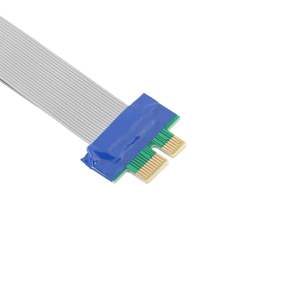 Computer Cables PCI-E 1X to 1X Slot Relocate Male to Female Riser Card Extender Flexible Extension Cord Cable Ribbon Wire US, Cable Length: 20cm 