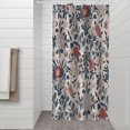 thumbnail image 2 of Pioneer Flower Floral Print Pattern Shower Curtain 36"x72" ,Bathroom Decorative Shower Curtains Set with 12 Hooks,Modern Waterproof Washable Shower Curtain, 2 of 6