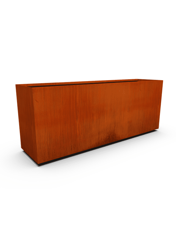 PLANTERCRAFT Corten Steel metal planter box, Rectangular sizes, Modern garden steel planters For Commercial And Residential Outdoor Use.