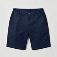thumbnail image 7 of idosla Men's Cotton Chino Shorts Casual Elastic Waist Drawstring 7 Inch Summer Beach Golf Shorts with Pockets (Navy, L), 7 of 7